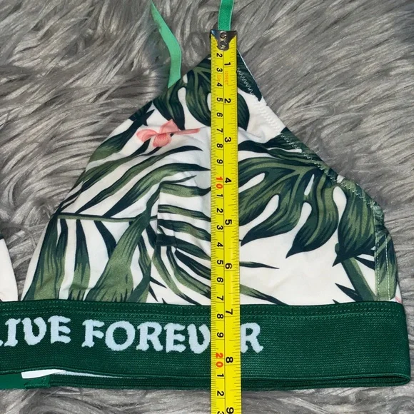 NWOT Assholes Live Forever Tropical Triangle Bra Top Size XXL - Picture 3 of 6